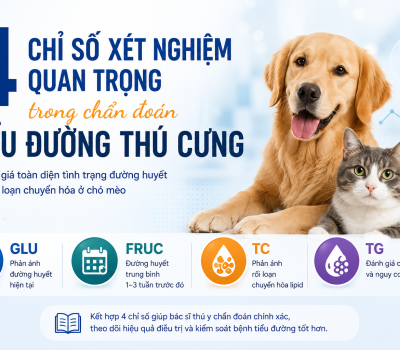 4 CHỈ SỐ XÉT NGHIỆM QUAN TRỌNG TRONG CHẨN ĐOÁN TIỂU ĐƯỜNG THÚ CƯNG