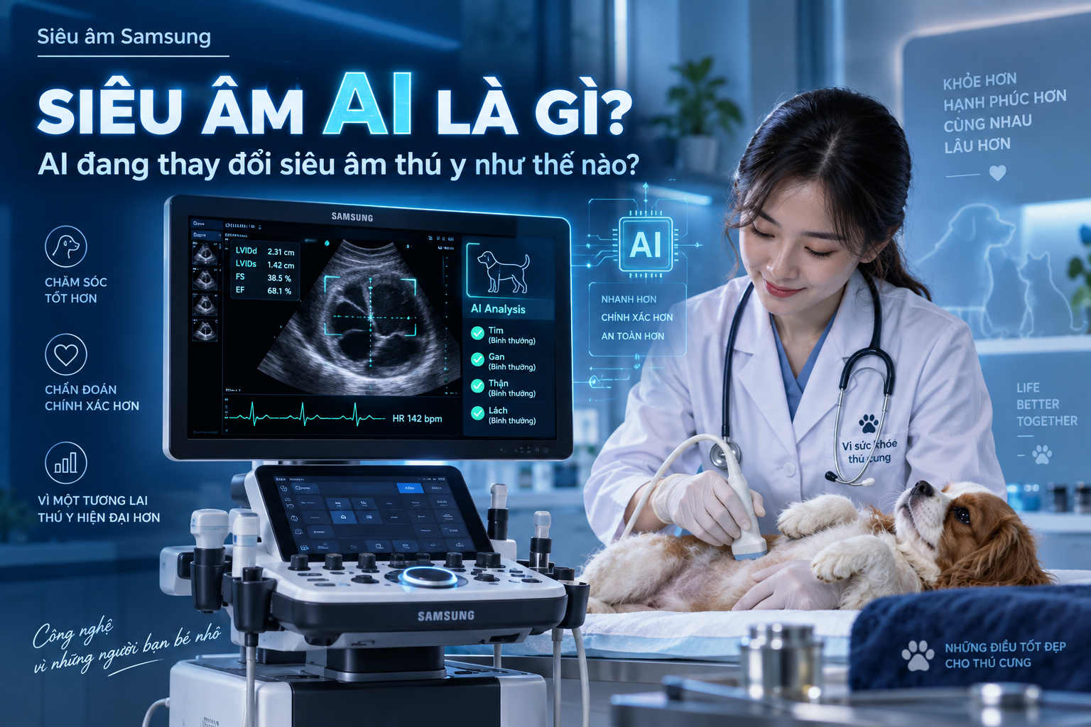 Siêu âm AI là gì? AI đang thay đổi siêu âm thú y như thế nào?