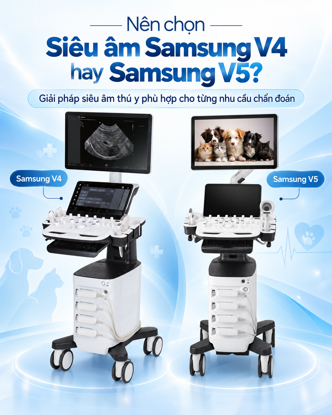 Nên chọn siêu âm Samsung V4 hay Samsung V5?